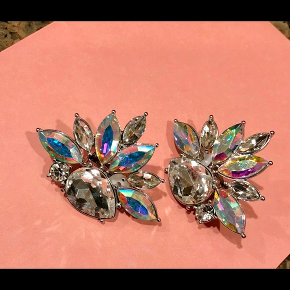 ABS Allen Schwartz Jewelry - ABS Sparkly clip on earrings 80s look